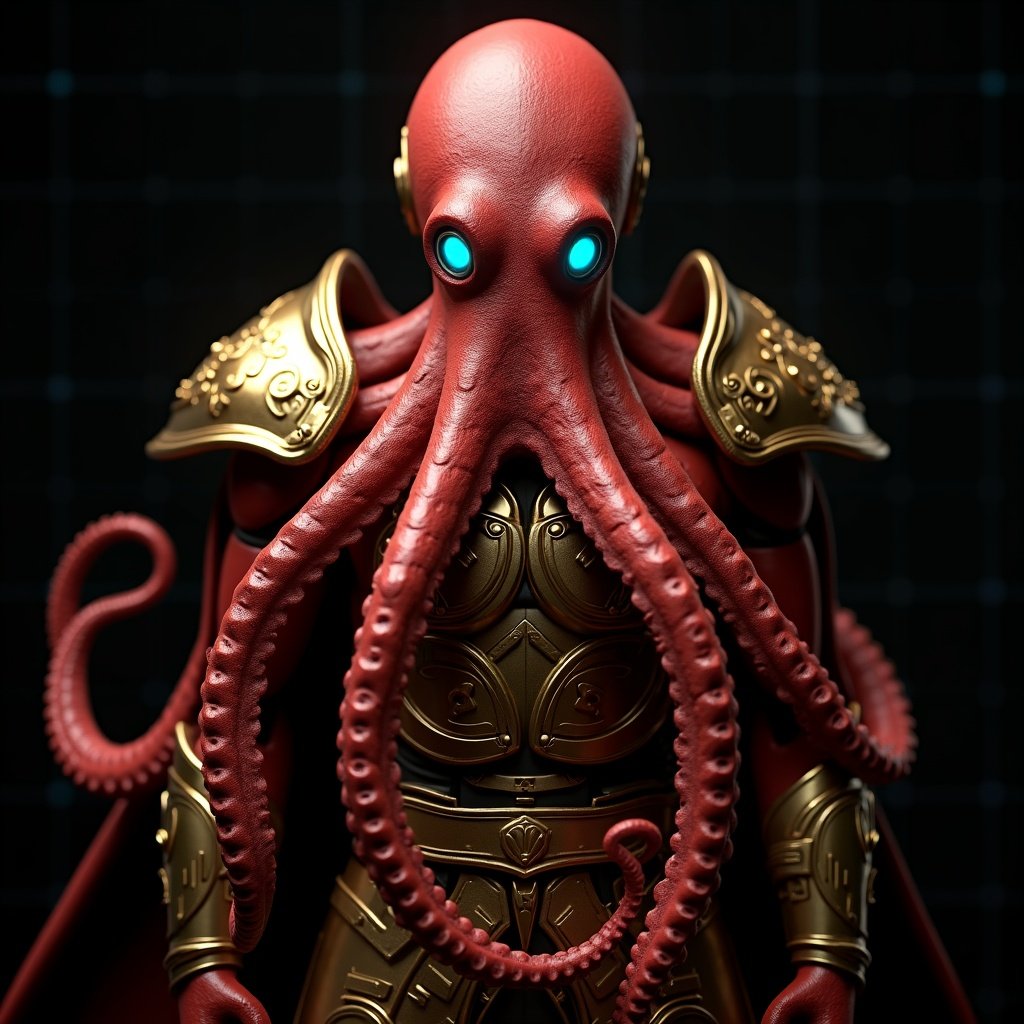 AI Octopus Gladiator — symbol of Astra Digital's multi-armed autonomous AI system, representing the architect who builds with eight simultaneous tentacles across trading, e-commerce, agency, and infrastructure