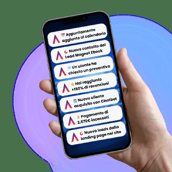 Automated notifications — Leads, appointments, payments in real time